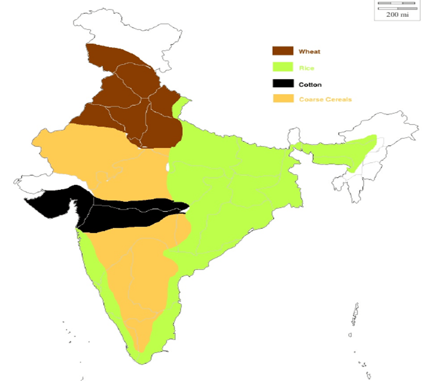 indian agriculture map