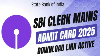 SBI Clerk Mains 2025 Admit Card Released