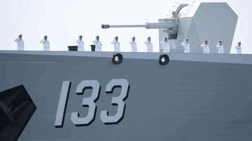 Chinese naval ships patrolling near Taiwan and Japan, highlighting increased maritime activity in East Asia, March 2025