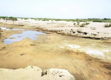 Construction site of a canal project reflecting the Indus Waters Treaty suspension impact on the Chenab River