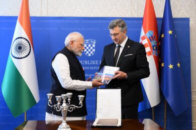 PM Modi and Plenković during India Croatia defence cooperation 2025 announcement