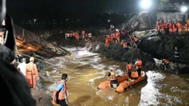 ndrf rescue at indrayani river bridge collapse