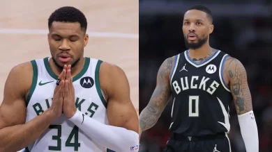 Giannis Antetokounmpo Upset After Bucks Waive Damian Lillard to Sign Myles Turner