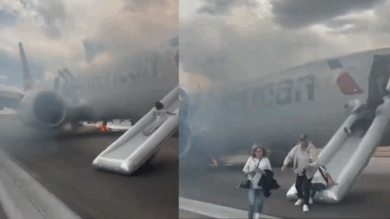 American Airlines Tyre Fire at Denver Airport – All Passengers Safe
