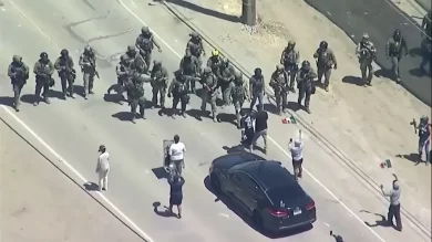 ICE Agents Protesters Clash Camarillo Cannabis Farm Raid
