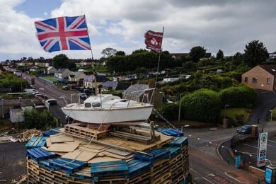 Migrant Boat Bonfire Outrage – Moygashel Effigy Sparks Fury