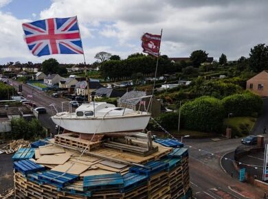 Migrant Boat Bonfire Outrage – Moygashel Effigy Sparks Fury