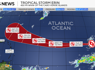 Tropical Storm Erin Tracker: First Atlantic Hurricane of 2025 Forecast