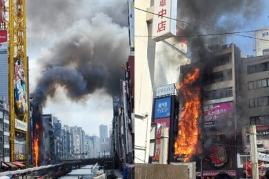 Osaka Dotonbori Building Fire Leaves 2 Firefighters Dead, 4 Injured