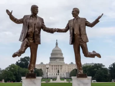 Trump-Epstein Statue Trump-Epstein Statue Removal on National Mall