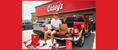 Casey’s Breakfast Pizza Official Pizza of Noon Kickoffs Featuring Cooper DeJean