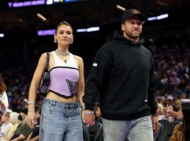 Kristin Juszczyk Game Day Fashion Takes Over Stands with Lingerie‑Inspired Jersey Dress