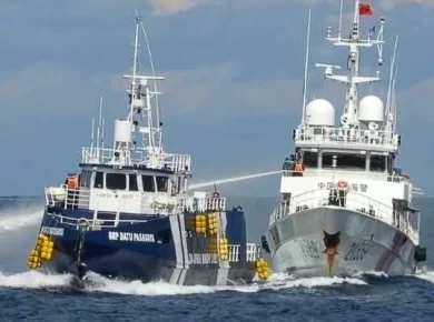 Chinese Coast Guard Ramming Incident Philippine Vessel Damaged Near Thitu Island