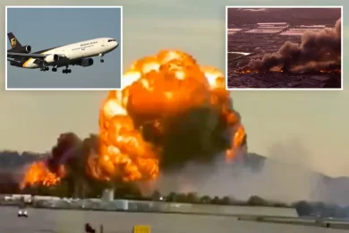 Louisville plane crash UPS cargo aircraft near Muhammad Ali International Airport